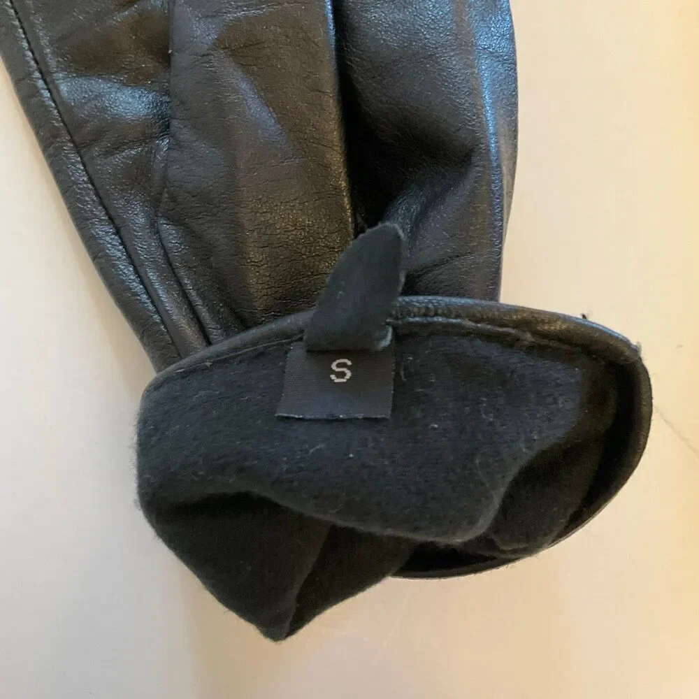 Leather Black Michael Kors Gloves. S. Logo on buckle. Punk goth richmom